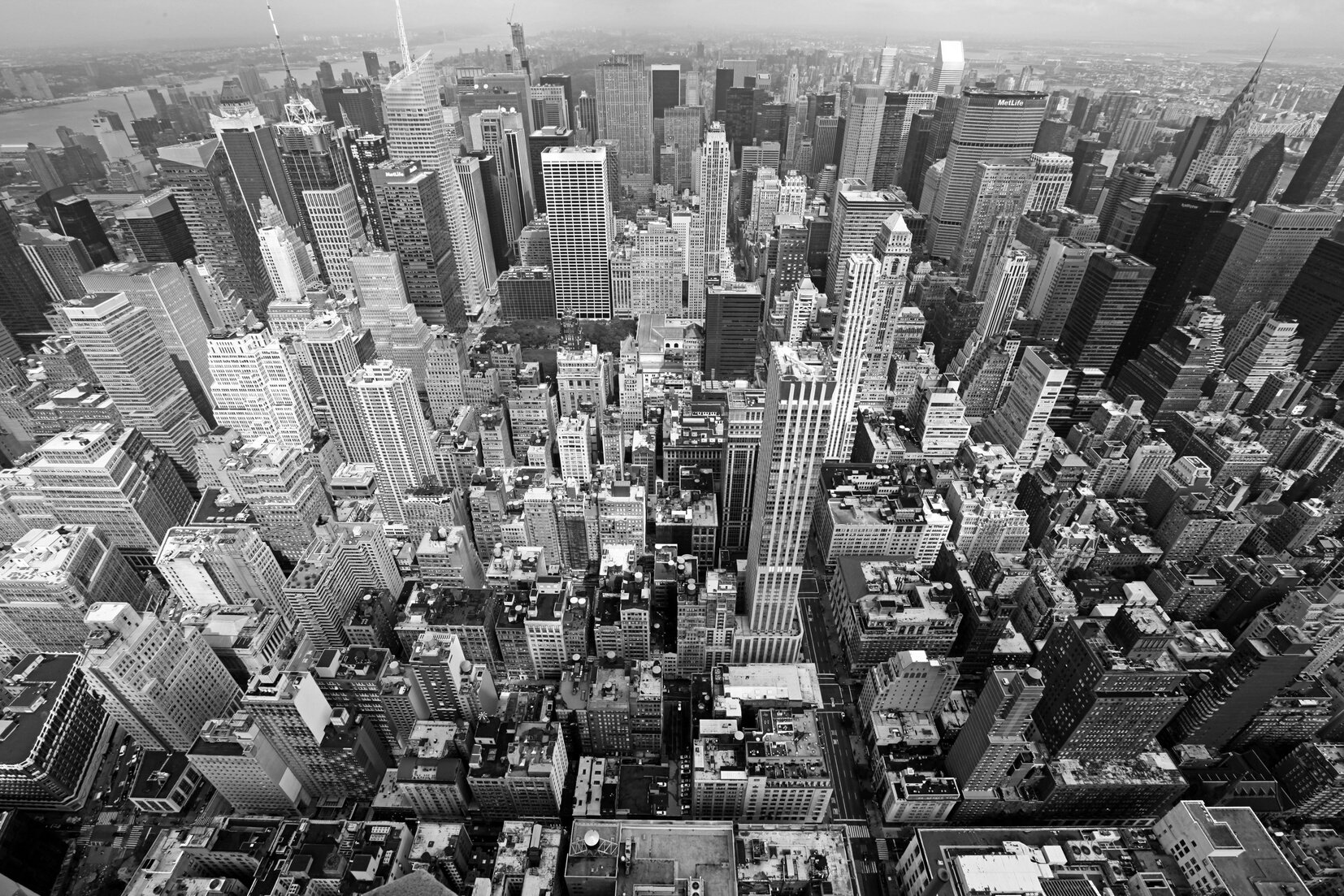 Aerial View of a City with Buildings