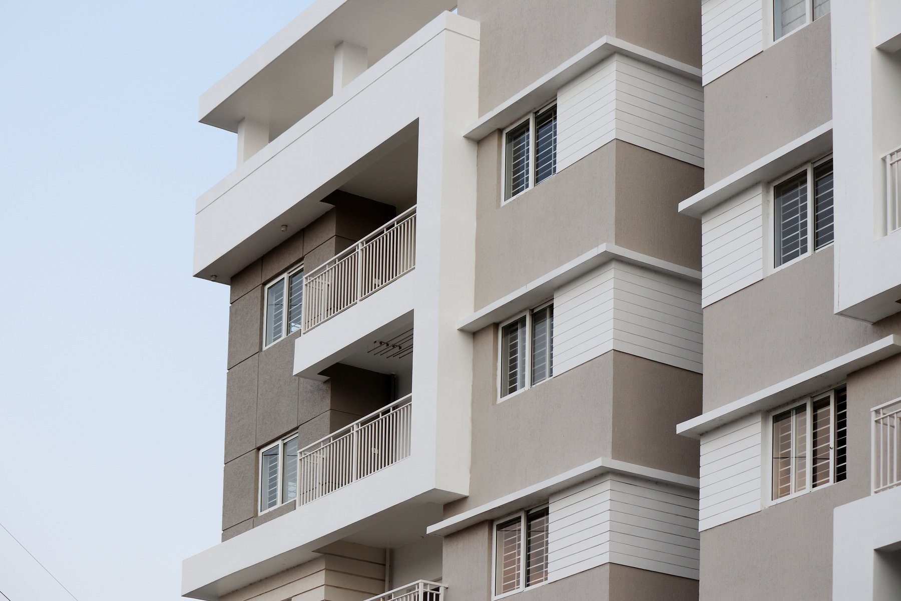  An Apartment Building with Balconies